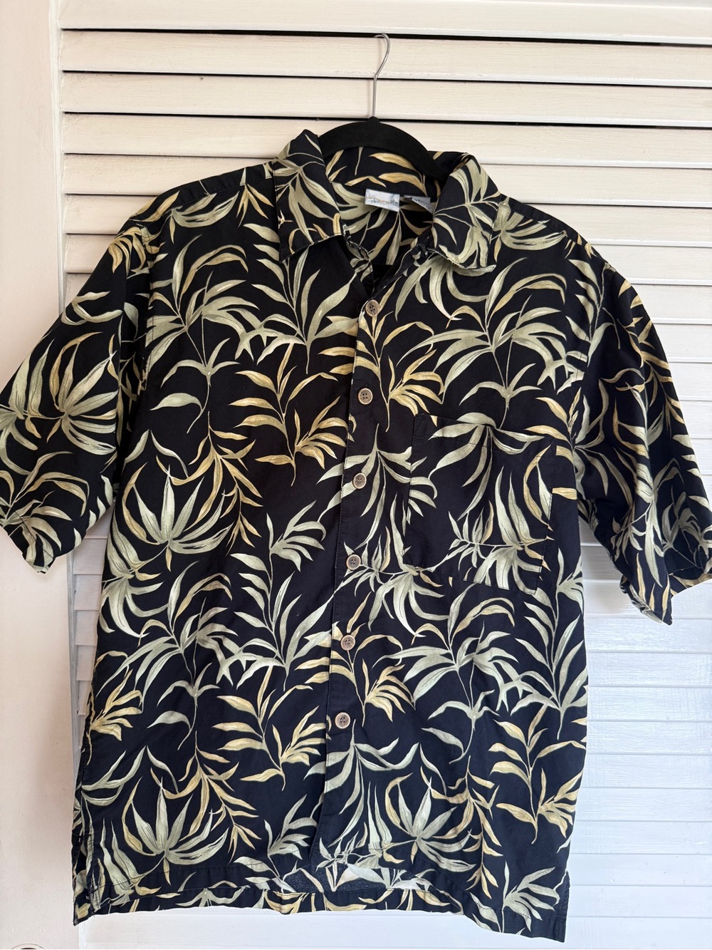 Vintage 90’s Ocean Pacific Black Hawaiian Short-Sleeve Shirt